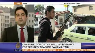 Halim Shebaya Interview on the Lebanese Army Building a Wall around Ain-al-Hilweh Palestinian Camp