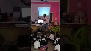 Joyful learning with the help of computer and projector