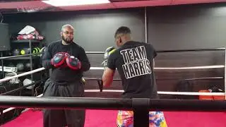 Prospect DeMichael Harris Working the Mitts