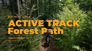 ACTIVE TRACK through the TREES: DJI MINI 4 Pro & Yamaha TENERE 700