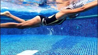 Testing #cold #endurance ||#Breaststroke & #freestyle front crawl  #swimming lesson
