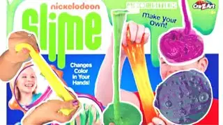 Nickelodeon Color Changing SLIME Challenge! Who's slime turned out better?!