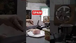 Slicing the Spam for breakfast#food #asmr #cooking