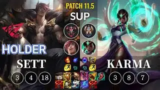 RW Holder Sett vs Karma Sup - KR Patch 11.5