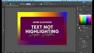 Text Selection not highlighting in Adobe Illustrator [Solved]
