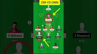 Zimbabwe vs Oman WC Qualifiers Dream 11 Team Prediction #shorts #viral #treanding