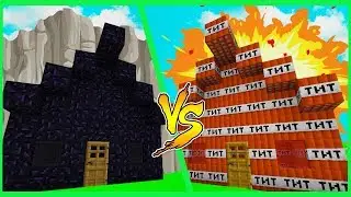 Minecraft TNT HOUSE VS OBSIDIAN HOUSE - WILL IT BLOW!?