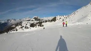 Piste Capella and Boulevard to Hotel Bellambre Terra Nova La Plagne/Paradiseski