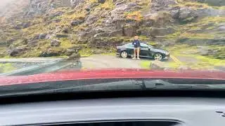 Driving in Ireland in the Gap of Dunloe
