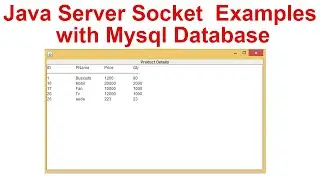 Java Socket  Examples with MysqlDatabase