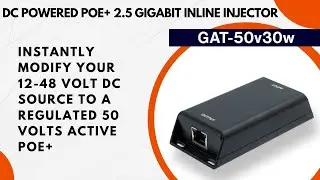 DC to PoE+ Injector for 12-60V Solar & Battery Power