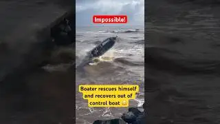 Impossible boat fail recovery - #boat #fail #shorts