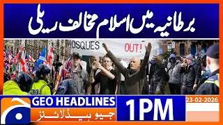 Far-Right Anti-Islam March Triggers Massive Counterprotests in Manchester | 1PM Headlines Geo News