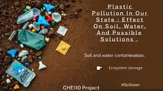 CHE110 Project : Plastic Pollution in YourState: Effects on Soil, Water,and Possible Solutions
