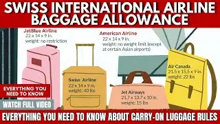 Swiss Air Baggage Allowance 2025 | What You Need to Know?