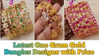 Latest One Gram Gold Bangles Designs with Price | CZ Jewellery Bangles Collection 2021