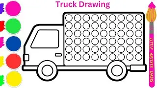 HOW TO DRAW A POP IT TOW TRUCK FOR BEGINNERS | SIMPLE TOW TRUCK DRAWING EASY STEP BY STEP