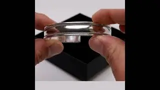 TreasureBay Classic Man's Sterling Silver Milgrain Bangle