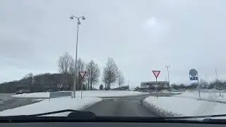 Urban driving in icy Denmark 