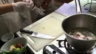 How to Make Tom Yum Soup - De Naga Asian Cooking School Chiang Mai.