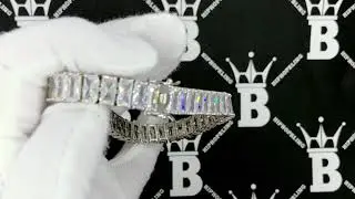 Baguette Iced Out Hip Hop Tennis Bracelet | Bling Bling Jewelry