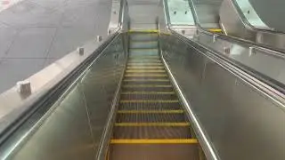 Schindler?? Escalators at Harrison PATH Station WTC Bound Northeast Headhouse - Harrison NJ