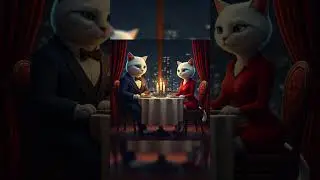 Cat and Wife Date Night 🐈 👩&zwj;❤️&zwj;👨 🍽️ 🍷