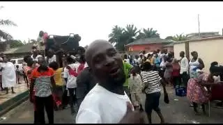 NPP supporters celebrate victory with Mahama's campaign song 
