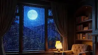 No Ads Heavy Rain Sounds All Night  Black Screen Rain & Thunder (10 Hours)