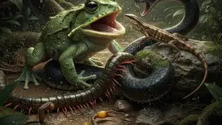 Horned Frog vs Black Snake, Giant Centipede, Lizard  Scorpion  Ultimate Predator Battle fight battle