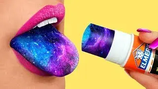 DIY: MATERIAIS ESCOLARES GALAXY / 7 LIFE HACKS E PEGADINHAS NA ESCOLA
