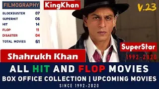 SHAHRUKH KHAN FILMOGRAPHY (1992-2020) |All MOVIES BOX OFFICE  COLLECTION  HIT FLOP