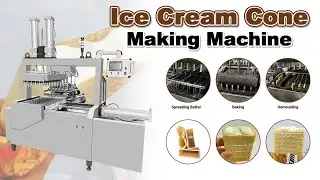 Automatic Ice Cream Cone Machine|Multiple Sizes Wafer Cake Cone Machine|Flat Bottom Wafer Cone Maker