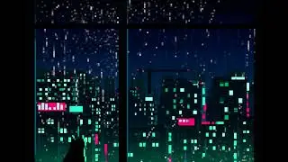 Rainy Window with Cat Pixel Ambience (1 Hour)