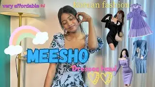 MEESHO 👗korean dresses haul❤️cute and affordable ✨must have🌸winter perfect dresses🎀
