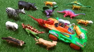 12.42 Minutes Satisfying With Unboxing Farm Animals goat horse pig Dinosaurs ASMR review collectable