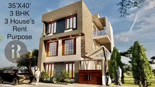 35X40 House Design for Rent Purpose with Detailed Plan