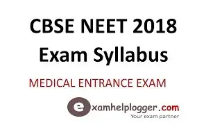 Neet syllabus 2018 pdf download | Neet 2018