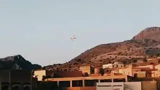 طائرات كنادير تواصل التدخل لإخماد الحريق المهول في واحة ( تركا ) تنالت