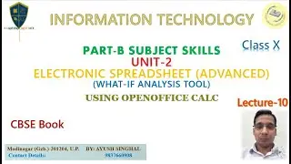 What-If Analysis Tool Meaning & Practical Implementation using OpenOfficeCalc Electronic Spreadsheet