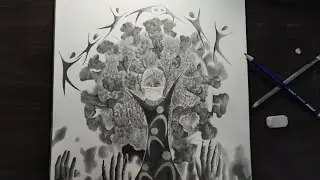 Save earth from CORONA VIRUS | COVID-19 Theme Sketch | Awareness Poster