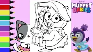 Coloring Disney Muppet Babies Summer the Penguin Art Class Fun Coloring Book | Sprinkled Donuts JR