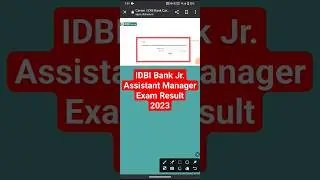 IDBI Bank Jr. Assistant Manager Exam Result 2023#shortsfeed #idbibankrecruitment2023 #shorts #result