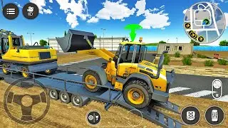 Heavy Excavator and Bulldozer Transport to Construction Site - Android Gameplay