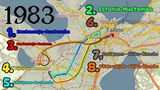 Tallinn trolley history on map