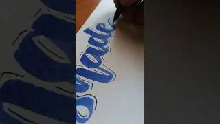 Super easy lettering technique🌸 #youtubeshorts #lettering #littleartist #shortvideo #shorts #drawing