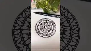 Easy Heart Art | Mandala Tutorial step by step #creativeart #mandalashorts #mandala #art #artshorts