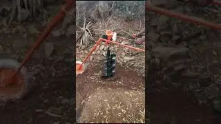 82 cc Earth Auger trolley 12 inch double layer drill bit rs 18800 9787672239 Melur Madurai TN India