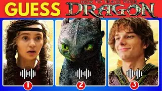 Guess How To Train Your Dragon Live Action Movie Characters by Their Voice 🐉🎬~ Toothless, Hiccup