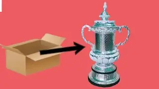 How to make The FA Cup trophy at home | cardboard FA cup trophy #facup2025 